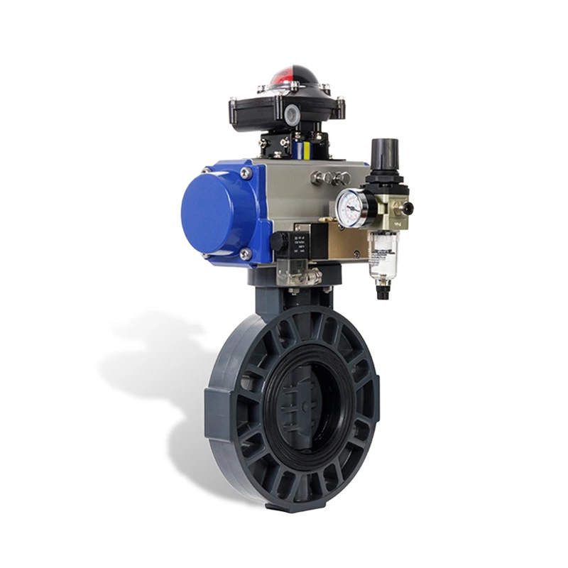 [Supmea] Pneumatic PVC Wafer Butterfly Valve